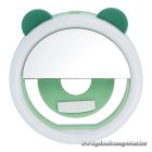 RK12 LED Ring Selfie lámpa – Zöld macis design, USB-C, beépített akkumulátor