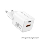 Phone charger Forcell F-Energy Mini GaN III USB C + USB A QC4.0 PD 20W VT-35A white 0INT
