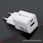 Phone charger Forcell F-Energy Mini GaN III USB C + USB A QC4.0 PD 20W VT-35A white 0INT