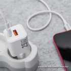 Phone charger Forcell F-Energy Mini GaN III USB C + USB A QC4.0 PD 25W VT-25B white 0INT