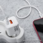 Phone charger Forcell F-Energy Mini GaN III USB C + USB A QC4.0 PD 30W VT-35 white 0INT