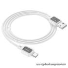 Hoco X108 USB-A – USB-C kábel 3A 1 m – Töltés és adatátvitel, szilikon kivitel (fehér)