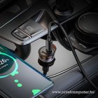 Car charger Hoco 2 x USB C PD QC3.0 45W NZ16B metal gray