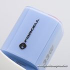 Phone charger Forcell F-Energy GaN III Crystal Color USB C + USB A QC4.0 PD 33W + silicone cable USB C to USB C VT-41 blue