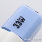 Phone charger Forcell F-Energy GaN III Crystal Color USB C + USB A QC4.0 PD 33W + silicone cable USB C to USB C VT-41 blue