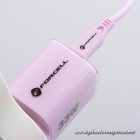 Phone charger Forcell F-Energy GaN III Crystal Color USB C + USB A QC4.0 PD 33W + silicone cable USB C to USB C VT-41 purple 0INT