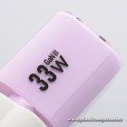 Phone charger Forcell F-Energy GaN III Crystal Color USB C + USB A QC4.0 PD 33W + silicone cable USB C to USB C VT-41 purple 0INT