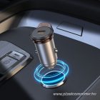 Car charger Hoco USB C QC PD 30W + cable USB C to Lightning NZ16 metal gray