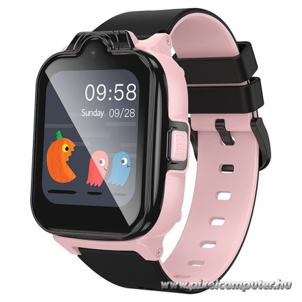 Hoco Y104 gyerek okosóra – 4G hívás, GPS követés, SOS funkció – Pink