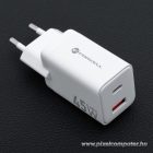 Phone charger Forcell F-Energy Mini GaN III USB C + USB A PD QC4.0 45W VT-36 white