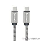 Cable USB C to USB C Forcell F-Energy QC4.0 PD 5A 100W E-Mark Metal 2 m C239 silver
