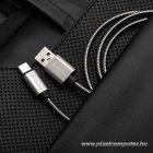 Cable USB A to USB C Forcell F-Energy QC4.0 3A 66W Metal 2 m C234 silver