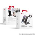 Wireless charger Forcell F-Energy 3in1 Simply Charge aluminium compatible with Apple Watch and Samsung Watch gray