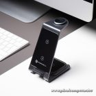 Wireless charger Forcell F-Energy 3in1 Simply Charge aluminium compatible with Apple Watch and Samsung Watch gray