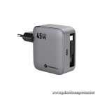 Phone charger Forcell F-Energy GaN USB C + retractable cable USB C PD QC4.0 3A 45W VT-R5 gray