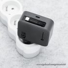 Phone charger Forcell F-Energy GaN USB C + retractable cable USB C PD QC4.0 3A 45W VT-R5 gray