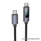 Cable USB C to USB C Hoco 3A 60W with display 1 m X112 black