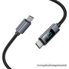 Cable USB C to USB C Hoco 3A 60W with display 1 m X112 black