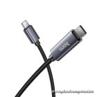 Cable USB C to USB C Hoco 3A 60W with display 1 m X112 black