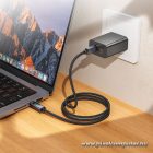 Cable USB C to USB C Hoco 3A 60W with display 1 m X112 black