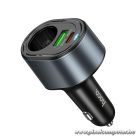 Car charger Hoco USB A + USB C + cigarette lighter PD QC3.0 3A 35W Z56 black