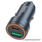 Hoco Z57A – 30W PD autós gyorstöltő USB-C + USB-A porttal