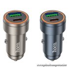 Hoco Z57A – 30W PD autós gyorstöltő USB-C + USB-A porttal