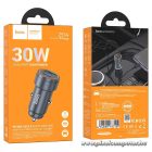 Hoco Z57A – 30W PD autós gyorstöltő USB-C + USB-A porttal