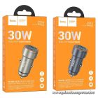 Hoco Z57A – 30W PD autós gyorstöltő USB-C + USB-A porttal