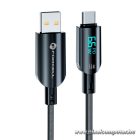 USB-A – USB-C 66W Gyorstöltő Kábel LCD Kijelzővel – C272, 120 cm