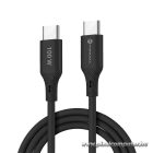 Cable USB C to USB C Forcell F-Energy QC4.0 PD 5A 100W Silicone 1 m C347 black