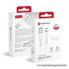 Cable USB A to USB C Forcell F-Energy QC4.0 3A 66W Silicone 1 m C342 white