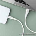 Cable USB A to USB C Forcell F-Energy QC4.0 3A 66W Silicone 1 m C342 white