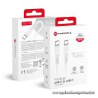 Cable USB C to USB C Forcell F-Energy QC4.0 PD 5A 100W Silicone 1 m C347 white