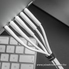 Cable USB C to USB C Forcell F-Energy QC4.0 PD 5A 100W Silicone 1 m C347 white