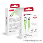 Cable USB A to USB C Forcell F-Energy QC4.0 3A 66W Silicone 1 m C342 green