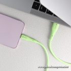 Cable USB A to USB C Forcell F-Energy QC4.0 3A 66W Silicone 1 m C342 green