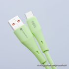 Cable USB A to USB C Forcell F-Energy QC4.0 3A 66W Silicone 1 m C342 green