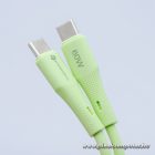Cable USB C to USB C Forcell F-Energy QC4.0 PD 3A 60W Silicone 1 m C344 green