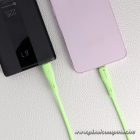 Cable USB C to USB C Forcell F-Energy QC4.0 PD 5A 100W Silicone 1 m C347 green