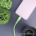 Cable USB C to USB C Forcell F-Energy QC4.0 PD 5A 100W Silicone 1 m C347 green