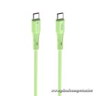 Cable USB C to USB C Forcell F-Energy QC4.0 PD 5A 100W Silicone 1 m C347 green