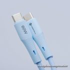 Cable USB C to USB C Forcell F-Energy QC4.0 PD 5A 100W Silicone 1 m C347 blue