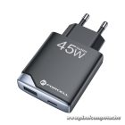 Phone charger Forcell F-Energy Ultra Slim GaN III USB C + USB A PD QC4.0 3A 45W B245202(1A1C) black