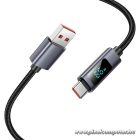 Cable USB A to USB C Hoco 5A with display 1 m X112 black