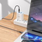 Hoco X89 – 60W USB-C – USB-C gyorstöltő kábel, 2 méter, fonott kivitel