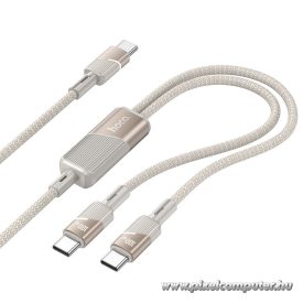   Hoco U139 2in1 gyorstöltő kábel – USB-C / USB-C, 100W Power Delivery