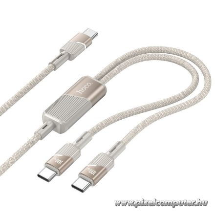 Hoco U139 2in1 gyorstöltő kábel – USB-C / USB-C, 100W Power Delivery
