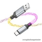 Cable USB A to USB C Hoco 3A 1 m U112 gray