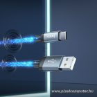 Cable USB A to USB C Hoco 3A 1 m U112 gray